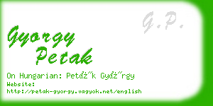 gyorgy petak business card